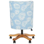Upholstered Swivel Desk Chair with Padded Seat and Back, Adjustable Height, Casters, Viscose Blend