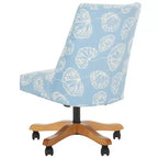 Upholstered Swivel Desk Chair with Padded Seat and Back, Adjustable Height, Casters, Viscose Blend