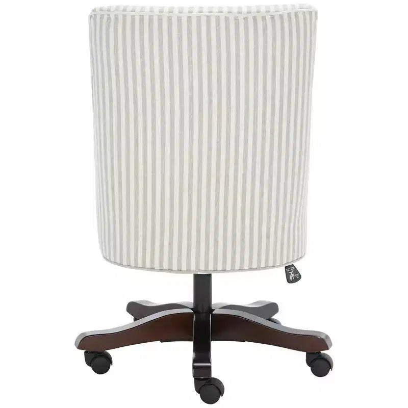 Upholstered Swivel Desk Chair with Padded Seat and Back, Adjustable Height, Casters, Viscose Blend