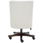 Upholstered Swivel Desk Chair with Padded Seat and Back, Adjustable Height, Casters, Viscose Blend
