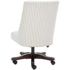 Upholstered Swivel Desk Chair with Padded Seat and Back, Adjustable Height, Casters, Viscose Blend