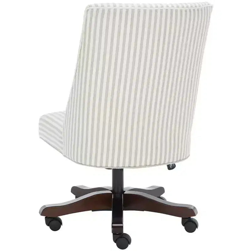 Upholstered Swivel Desk Chair with Padded Seat and Back, Adjustable Height, Casters, Viscose Blend