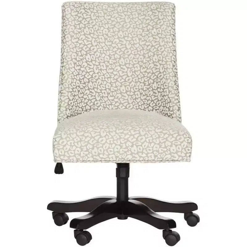 Upholstered Swivel Desk Chair with Padded Seat and Back, Adjustable Height, Casters, Viscose Blend