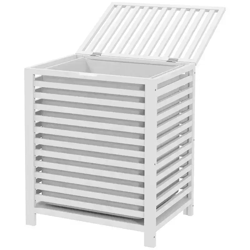 Bamboo Hamper Laundry Basket with Lid & Portable Removable Bag, Dirty Clothes Hamper Laundry Storage