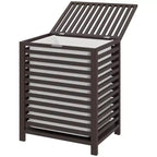 Bamboo Hamper Laundry Basket with Lid & Portable Removable Bag, Dirty Clothes Hamper Laundry Storage