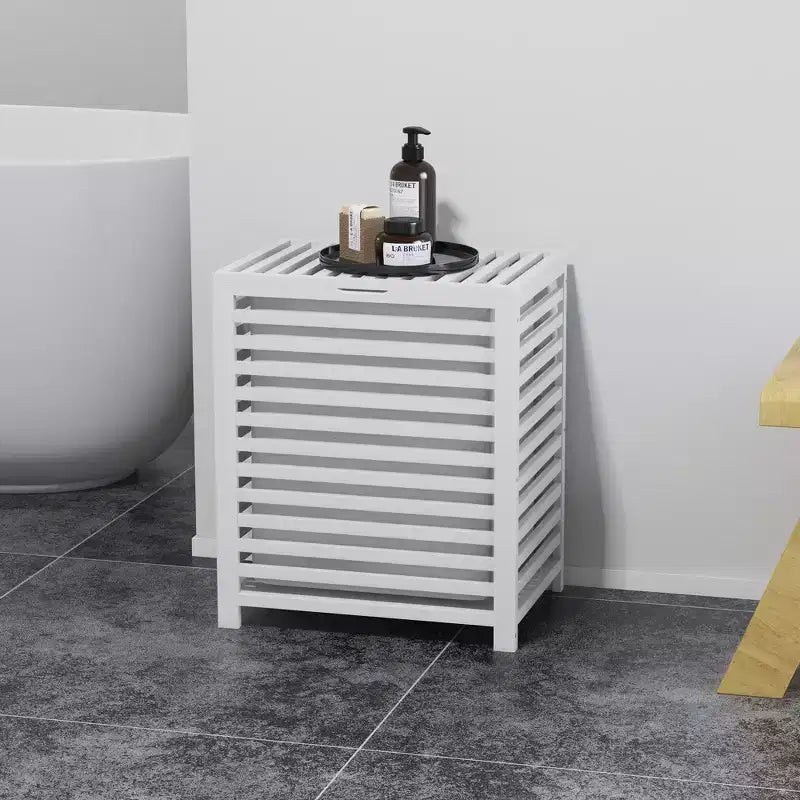 Bamboo Hamper Laundry Basket with Lid & Portable Removable Bag, Dirty Clothes Hamper Laundry Storage
