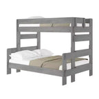 Solid Wood Farmhouse Twin over Full Bunk Bed, Rustic Pine with Low VOC Finish