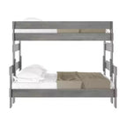 Solid Wood Farmhouse Twin over Full Bunk Bed, Rustic Pine with Low VOC Finish
