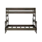 Solid Wood Farmhouse Twin over Full Bunk Bed, Rustic Pine with Low VOC Finish