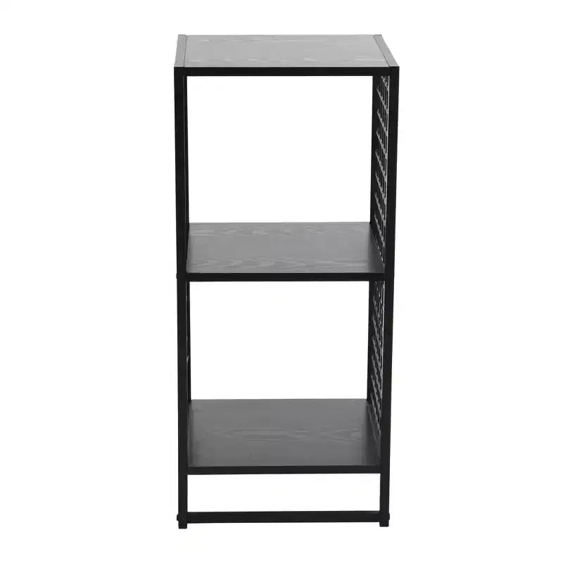 28.15" Trellis 2-Shelf Bookshelf, Iron Frame Open Shelving Unit
