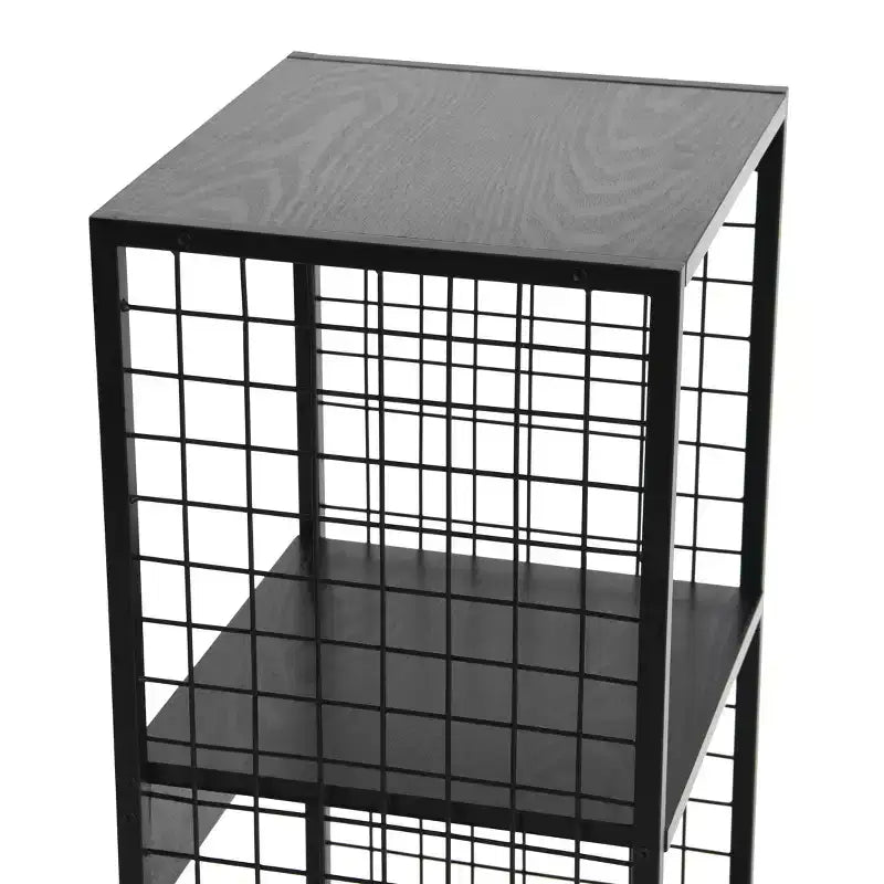 28.15" Trellis 2-Shelf Bookshelf, Iron Frame Open Shelving Unit