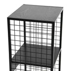 28.15" Trellis 2-Shelf Bookshelf, Iron Frame Open Shelving Unit