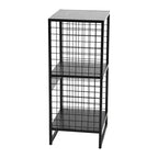 28.15" Trellis 2-Shelf Bookshelf, Iron Frame Open Shelving Unit