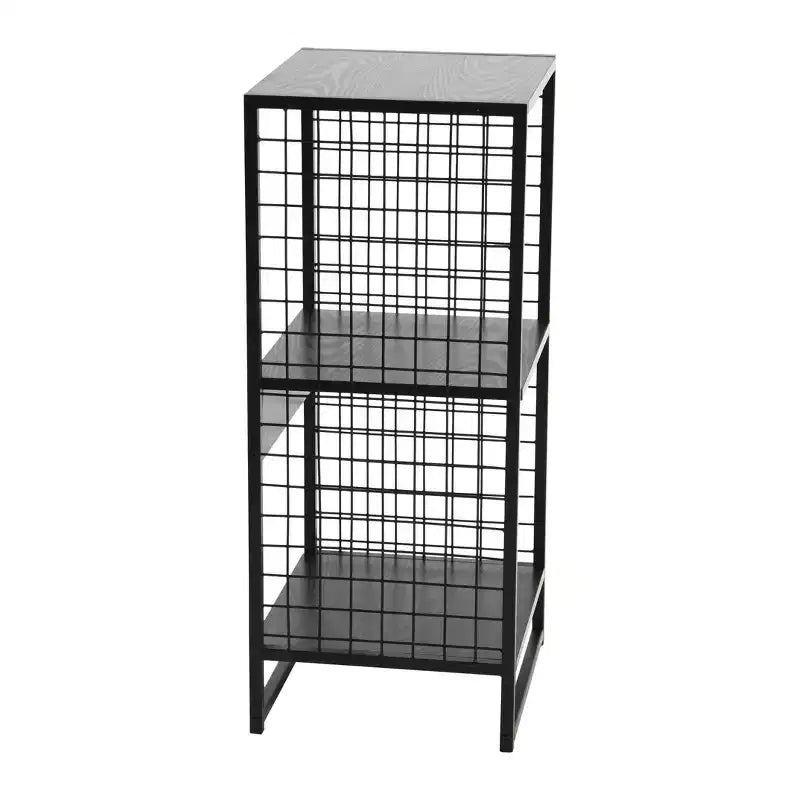 28.15" Trellis 2-Shelf Bookshelf, Iron Frame Open Shelving Unit
