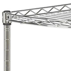 4-Tier Corner Storage Rack, Chrome-Plated Carbon Steel with Adjustable Shelves, No Tools Assembly