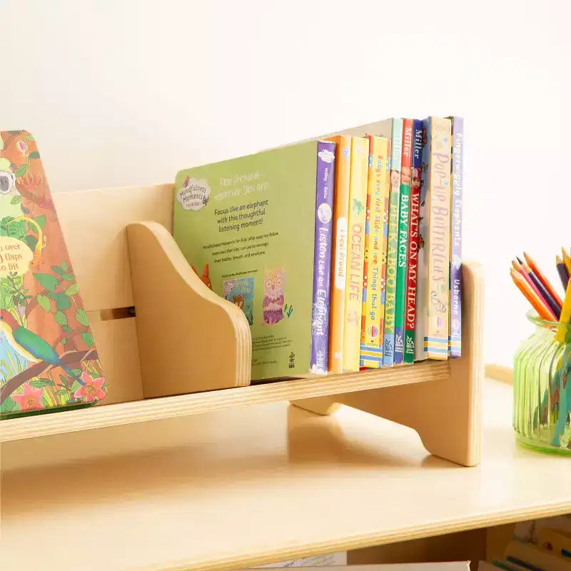Tabletop Book Browser - Natural: Kids Classroom and Playroom Book Display and Book Storage