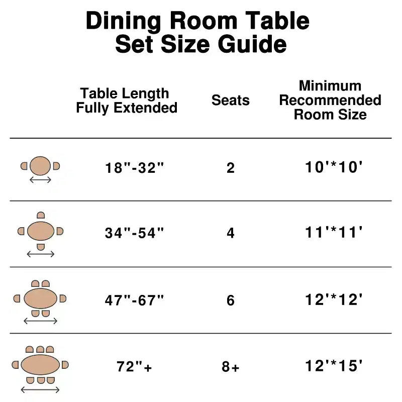 Mid-Century Round Dining Table Wood Kitchen Table Dining Room Table for 4 People - Black